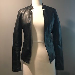 Faux Leather Blazer